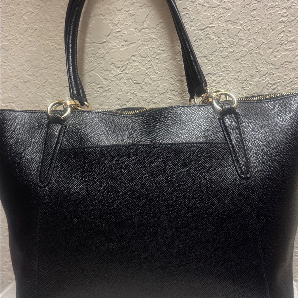 Like New, Coach vintage black coated canvas large zip tote. - Picture 4 of 13